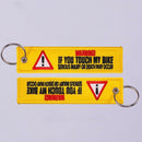 If You My Bike Keychain Embroidery Luggage Tag Key Chain_Ring