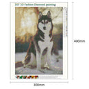 5D DIY Full Drill Diamond Painting Sitting Wolf Dog Cross Stitch Embroidery