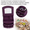 Jewellery Box Organizer Display, 3 Layers Portable Jewelry Earrings Rings B