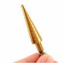 1/4 inch Hex Shank HSS High Speed Steel Titanium Coated Step Drill Bit 3-13 F9B1