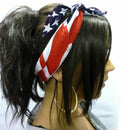 American Stars and Stripes USA Flag Bandana Hair Band Fabric" E0F6