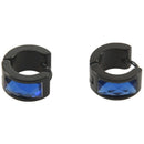 Velvet Bag Jewelry Men's Earrings, Stainless Hoop Earring Stud, Blue Black