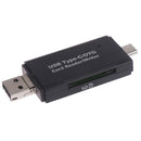 High-speed USB2.0 Type C/micro USB/USB 3 In 1 OTG Card Reader For OTG BX