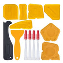 17 Pieces Caulking Tool Kit Silicone Sealant Finishing Tool Grout Scraper C W2U7