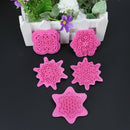 5pcs Snowflake Pattern Cutter Mold Sugarcraft Fondant Cake Decorating Tools