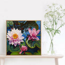 Lotus 5D DIY Full Round Drill Diamond Painting Rhinestone Art Cross Stitich