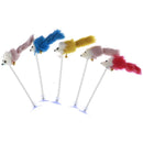 Plastic Cat Toys Feather Funny Cat Mice Shape False Mouse Bottom Sucker Elasti3C