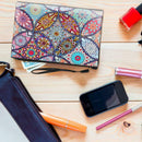 DIY Mandala Special Shaped Diamond Painting Wristlet Wallet Zipper Clutch