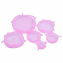 6pcs Silicone Stretch Lids Fresh Food Wraps Bowl Cup Pot Cover Seal Reusabl N3H8