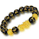 Feng Shui Black Obsidian Pi Xiu Wealth Bracelet Attract Wealth&Good Luck Jewelry