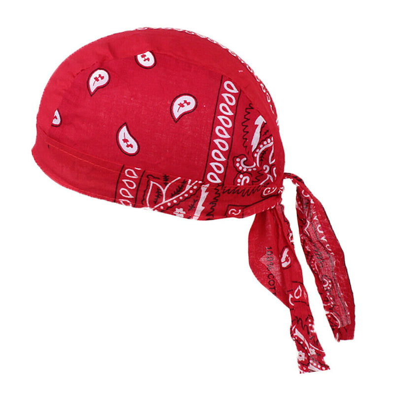 Turban Hat Chemo Cap Durag Muslim Beanie Hair Loss Headscarf Cover Hat Red