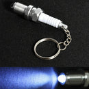 LED Mini keychain flashlight Key Chain Spark Plug Keychain Car Parts Keyring USA