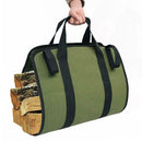 Firewood Log Carrier Bag Waxed Canvas Fire Wood Holder for Fireplace Stove