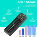 18650 Battery Charger 26650 USB Smart 21700 Single Slot Lithium Battery Charger