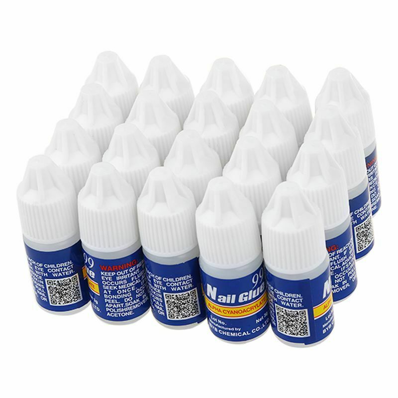 20 x 3g Professional Nail Art Glue Decoration Tips Manicure B7X6
