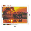 5D DIY Full Drill Diamond Painting Cross Stitch Embroidery Kit (Elephant04)