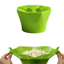 Silicone Popcorn Popper Maker Microwave Popcorn Machine for Kitchen Green