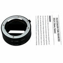 Black Metal AF Auto-focus Macro Extension Tube Set 10mm&16mm for Sony NEX E-V8I8