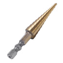 3-13MM TIN 1/4 HSS Hexagonal shank Step Drills