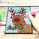 DIY Christmas Elk Special Shaped Diamond Painting 60 Pages A5 Diary Book