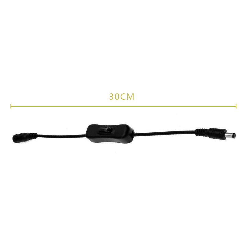 2pcs 2.1 X 5.5mm for DC Power Cable On/Off Switch Cable for LED Strip Light