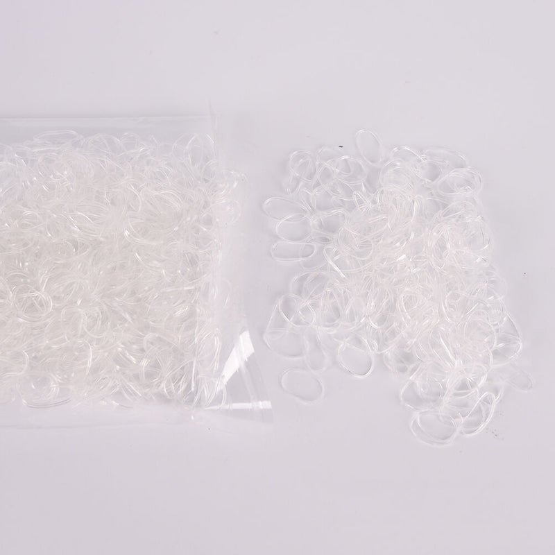 1000pcs Child Baby Transparent Hair Holders Rubber Bands Elastics Girls Tie  OZ