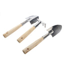 3x Outdoor Garden Tools Set Includes Wide Sharp Shovel & 4 Teeth Rake, Gifts