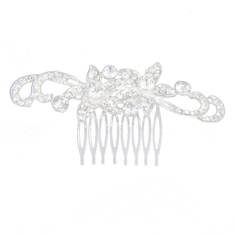 Bridal Wedding Bride Crystal Hair Clip Comb Slide Headdress Tiara Jewelry