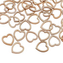 250pc Wooden MINI HOLLOW HEART Embellishments wedding craft card scrapbooks