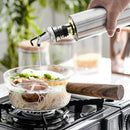 Glass Milk Pot with Wooden Handle 400Ml Cooking Pot for Salad Noodles Gas S Y1Y1