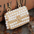 Crystal Rhinestone Purse Keychain Keyring Key Ring Chain Bag Charm Pendant