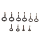10pcs Stainless Steel Fishing Rod Guides Ceramic Ring Line Ring