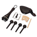 Ebony Wood Violin Musical Instrument Chinrest Pins Unit Full Kit Exquisite