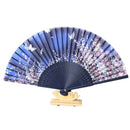 Butterfly and Flower Hand Held Silk Bamboo Japanese Folding Fan ME
