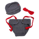 Newborn baby handmade crochet point clothing support photo costume hat + pa