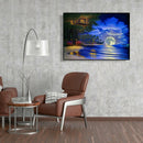 5D DIY Diamond Painting Bright Moon at Sea Full Drill Landscape Embroidery