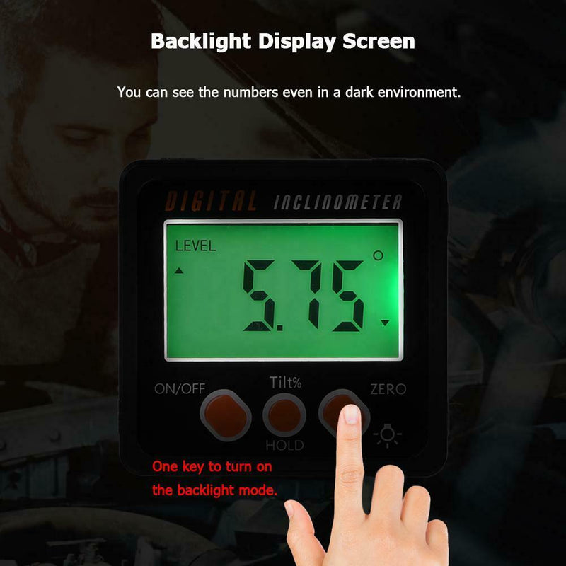 Digital Protractor Inclinometer Angle Finder Bevel Box with Magnet Base