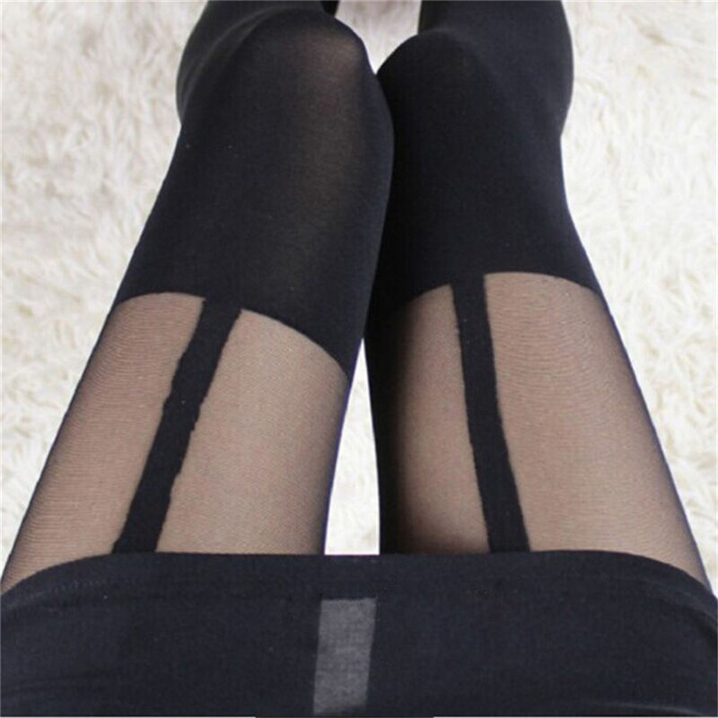 Fashion Women Temptation Sheer Mock Suspender Tights Pantyhose Stockings B Gw
