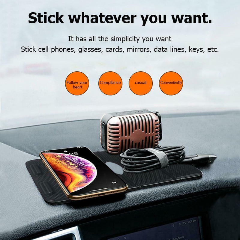 Car Dashboard Mat PU Non-slip Sticky Pad Phone Holder Car Gadget Styling