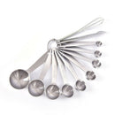 11pcs Measuring Spoons Set Magnetic Stainless Steel Detachable Ring HolderB Hn