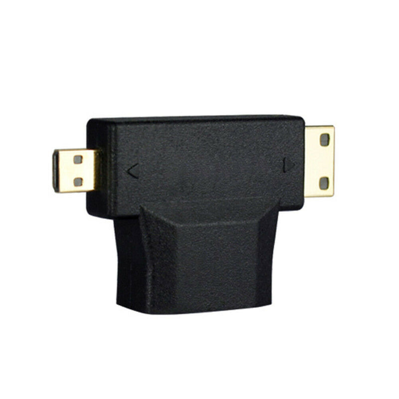 HDMI Female to Mini HDMI&Micro HDMI Male Trigonal Adapter Connector Converter