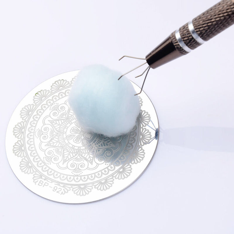 Manicure Saver Cotton Claw Clean Nail Art Stamping Template Image Plate Tool  Dz