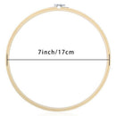 7 Inch Embroidery Hoops Wooden Round Adjustable Bamboo Circle Cross Stitch