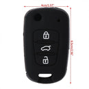 3Buttons Silicone Car Key Fob Cover Case For Hyundai i30 Verna Veloster