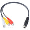 Full copper core S-VIDEO 4-pin terminal to 3rca female audio composite adapte@