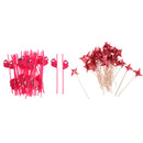 50x Windmill Fruit Cocktail Picks 25x Plastic Party Flamingo Drinking Straws