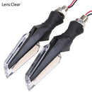 12V 10LED Amber+Blue Motorcycle Turn Signal Indicator Light Blinker Lamp ClearOZ
