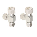 2 Pcs 2 Way Aquarium Plants Tank Dual Head CO2 Tube  Valve