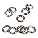 10 Pack Keychain Round Shape Zinc Alloy Snap Hook Holder for Camping Hiking,