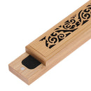 1Pc Bamboo Wood Incense Stick Holder Burning Joss Insence Box Burner Ash Cat Hn